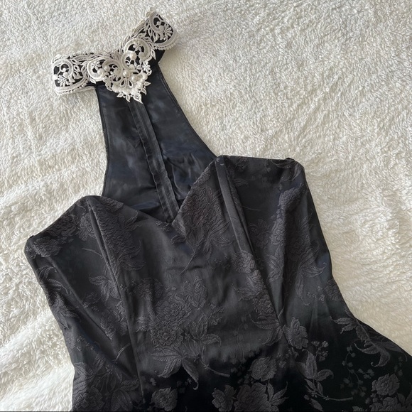 Vintage Gunne Sax Jessica McClintock Reverse Halter Party Dress - Picture 6 of 12